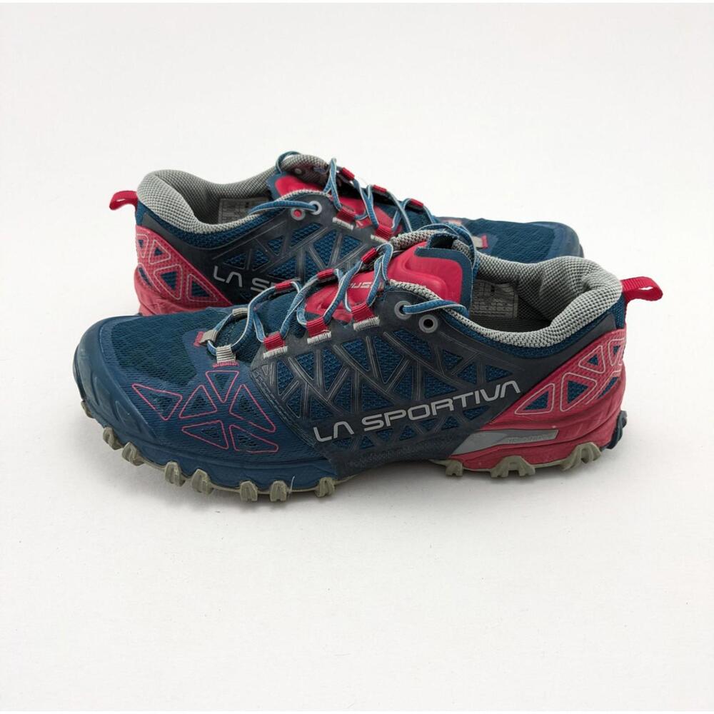Womens‎ La Sportiva Bushido II GTX Blue Red Trail Running Shoes 2074-C Size 9